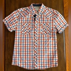 Men’s S/S Buffalo David Bitton Button Up. Size M